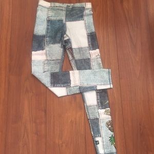Terez fun denim look leggings like new XS